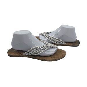 Sugarfoot White Anika Strappy T-Strap Sandals Size 11 Women’s